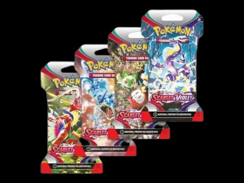 Pokémon Scarlet & Violet Base Set Sleeved Booster Pack 4x Lot (Artwork May Vary)