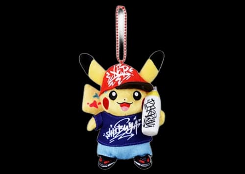 Pokemon Shibuya Center Pikachu Graffiti Plush Keychain