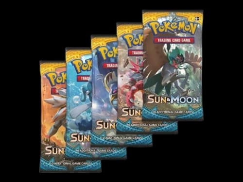 Pokémon Sun & Moon Base Set Booster Pack 5x Lot (Artwork May Vary)