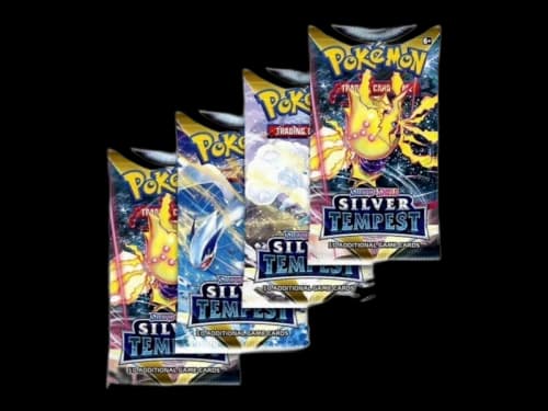 Pokémon Sword & Shield Silver Tempest Booster Pack 4x Lot (Artwork May Vary)