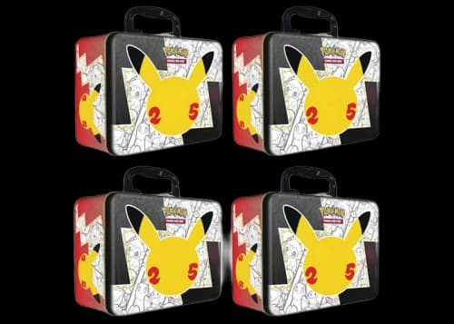 Pokémon TCG 25th Anniversary Celebrations Collector Chest Tin 4x Lot