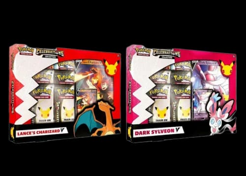 Pokémon TCG 25th Anniversary Celebrations V Box Lances Charizard V/Dark Sylveon V 2x Bundle