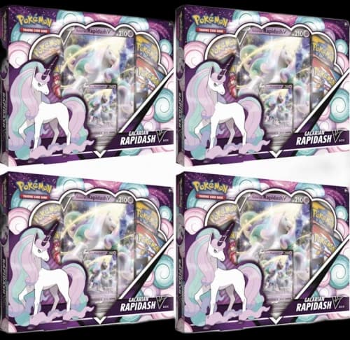 Pokémon TCG Galarian Rapidash V Box 4x Lot