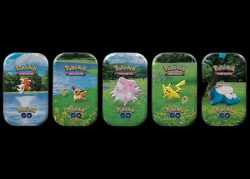 Pokémon TCG Pokémon GO Pikachu, Snorlax, Magikarp, Eevee & Blissey Mini Tin 5x Bundle