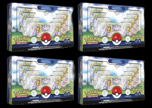 Pokémon TCG Pokémon GO Radiant Eevee Premium Collection Box 4x Lot