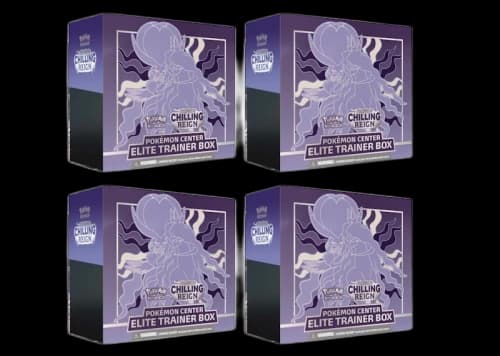 Pokémon TCG Sword & Shield Chilling Reign (Pokémon Center Exclusive) Elite Trainer Box (Shadow Rider Calyrex) 4x Lot
