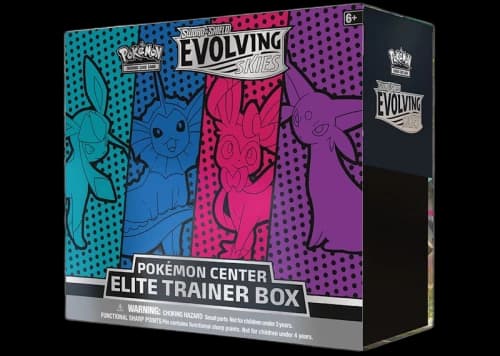 Pokémon TCG Sword & Shield Evolving Skies Pokémon Center Elite Trainer Box (Glaceon/Vaporeon/Sylveon/Espeon)