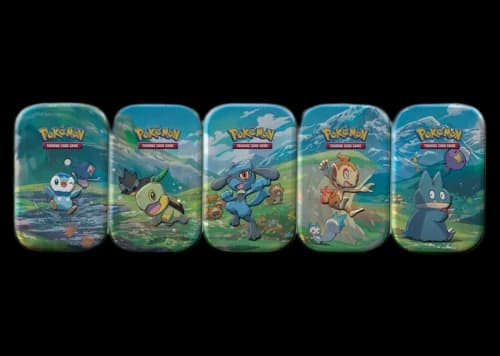 Pokémon TCG Sword & Shield Sinnoh Stars (Piplup/Turtwig/Riolu/Chimchar/Munchlax) Mini Tin Set 5x Lot