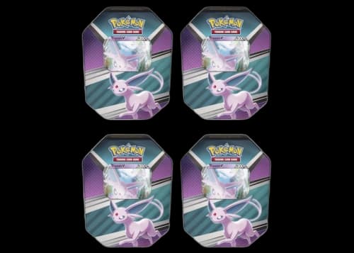 Pokémon TCG V Heroes Espeon V Tin (4 Packs) 4x Lot