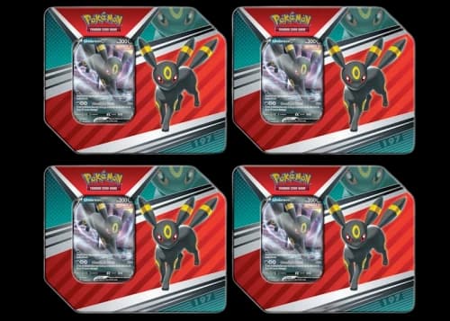 Pokémon TCG V Heroes Umbreon V Tin (5 Packs) 4x Lot