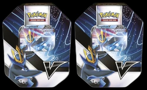 Pokemon TCG V Strikers Empoleon V Tin (4 Booster Packs European Version) 2x Lot