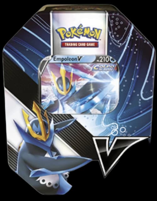 Pokemon TCG V Strikers Empoleon V Tin (4 Booster Packs European Version)