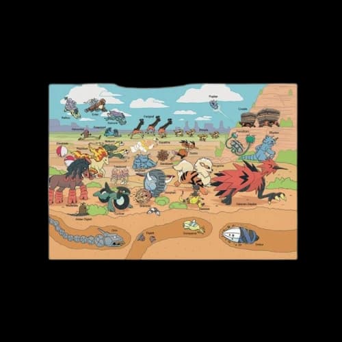 Pokemon x Natural History Museum Terrestrial Movement Art Print