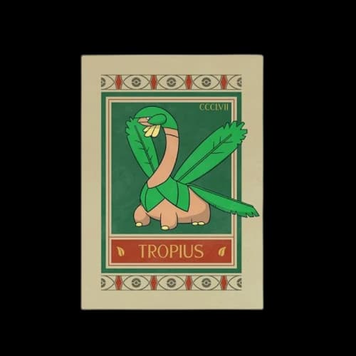 Pokemon x Natural History Museum Tropius Art Print
