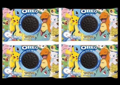 Pokemon x Oreo Limited Edition Cookies 4x Lot (Not Fit For Human Consumption)