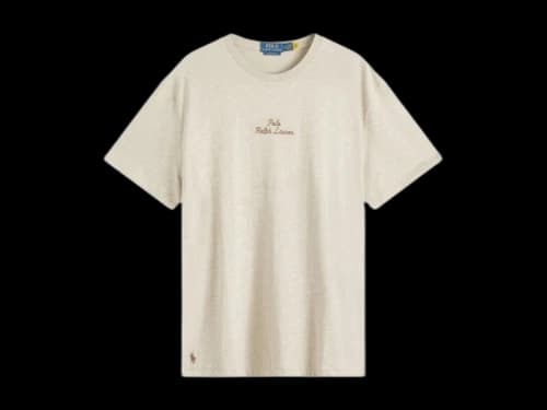 Polo Ralph Lauren Classic Fit Embroidered Script Logo Tee Tuscan Beige Heather