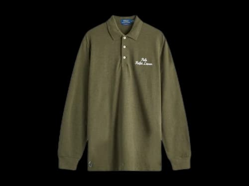 Polo Ralph Lauren Script Logo Long Sleeve Polo Alpine Heather