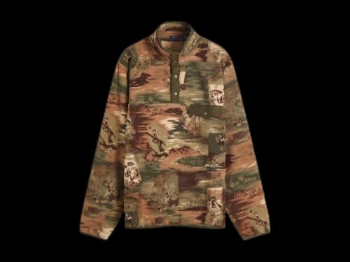 Polo Ralph Lauren Ski Camo Fleece Pullover Jacket Camo Ski Scenic