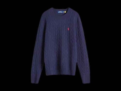 Polo Ralph Lauren Wool Cashmere Crew Knit Hunter Navy