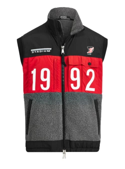 Polo Ralph Lauren Winter Stadium Hybrid Vest Polo Black Multi