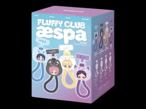 Pop Mart aespa Fluffy Club Series Phone Lanyard Single Blind Box