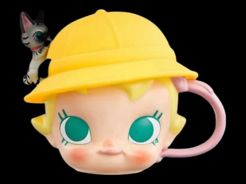 Pop Mart Baby Molly & Baby Tabby Series Big Head Ceramic Cup