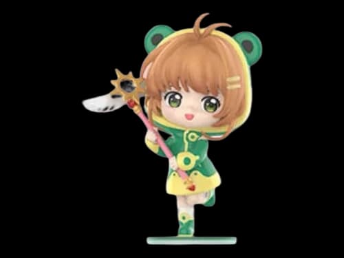 Pop Mart Cardcaptor Sakura Clear Card Series Sakura Frog Raincoat Figure