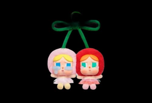 Pop Mart CryBaby Crying For Love Series 'Love You Cherry Much' Vinyl Plush Hanging Card (2024)