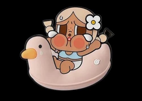 Pop Mart Crybaby Vacation Mode On Series Chilling on the Beach Fridge Magnet