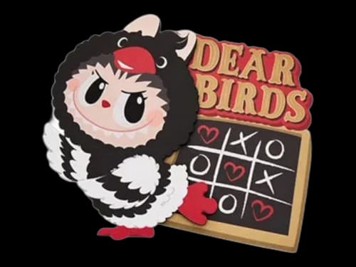 Pop Mart Dear Birds Series Dive into Love Fridge Magnet