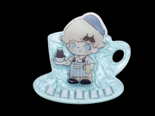 Pop Mart DIMOO Crush On Coffee Series Salt Confession Acrylic Fridge Magnet Clip