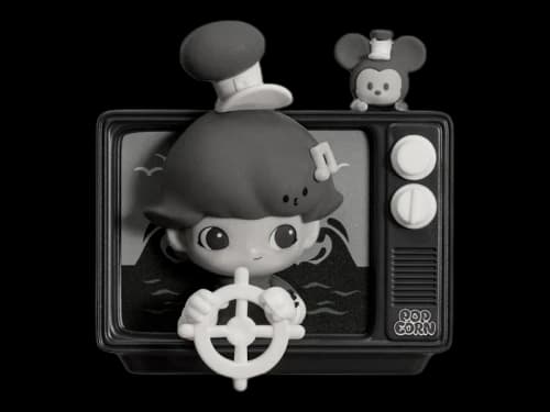 Pop Mart DIMOO World x Disney Series The Captain of Steamboat Willie (Secret Edition) Fridge Magnet