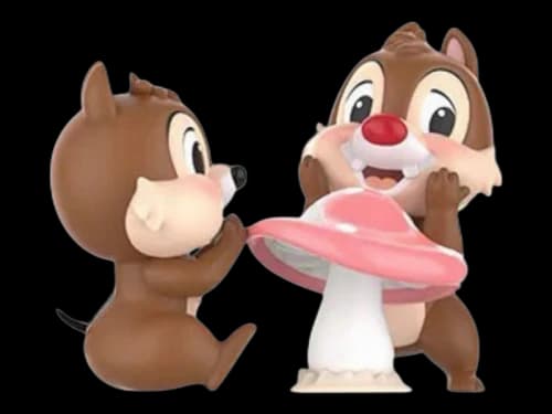 Pop Mart Disney Chip 'n' Dale Fun-loving Brothers Series Mushroom Table Figure