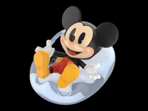 Pop Mart Disney Mickey Boundless Creativity Series Glass Bubble Mickey Figure