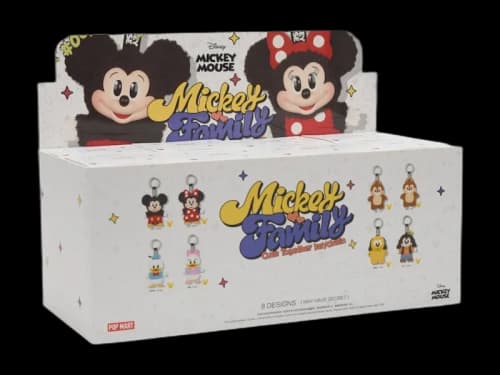 Pop Mart Disney Mickey Family Together Series Plush Keychain Sealed Case (8 Blind Box)