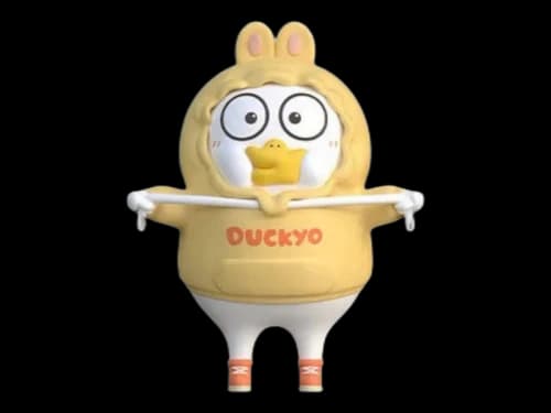 Pop Mart Duckyo Never Grows Up Series Hoodie Hug Figure