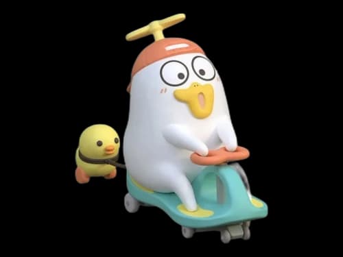 Pop Mart Duckyo Never Grows Up Series Wiggle Squiggle Secret Edition Figure