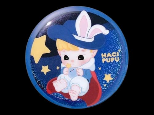 Pop Mart HACIPUPU Adventures In The Woods Series Forest Knight Secret Edition Tinplate Badge