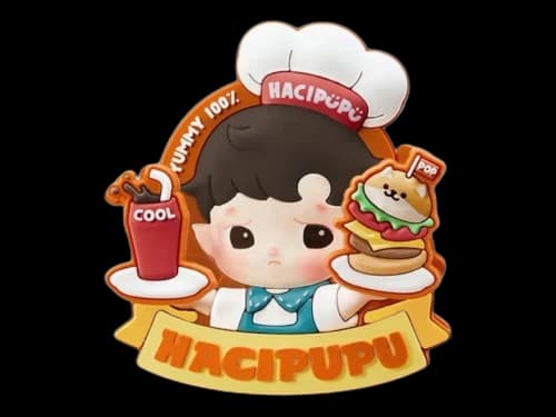 Pop Mart Hacipupu Rolling Time Machine Series Haci's 24-HOUR (Secret Edition) Fridge Magnet Silicone Clip