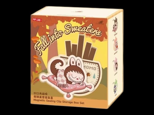 Pop Mart Labubu The Monsters Fall into Sweaters Series Magnetic Sealing Clip Single Blind Box