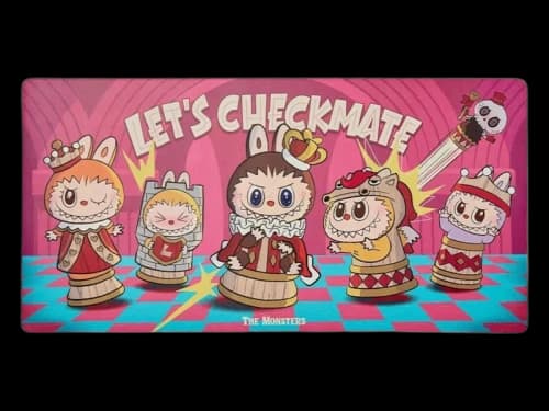 Pop Mart Labubu The Monsters Let's Checkmate Series Computer Desk Mat