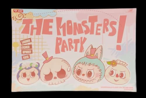 Pop Mart Labubu The Monsters Party Series Reversible Plush Doll Sealed Case (6 Blind Box)