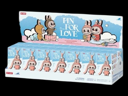Pop Mart Labubu The Monsters Pin for Love Series Vinyl Plush Pendant (N-Z) Unsealed Case (14 Blind Box)