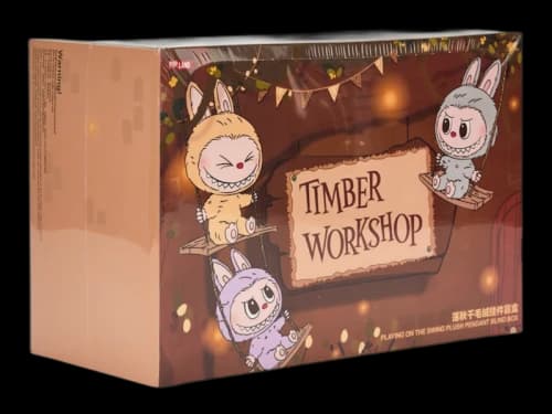 Pop Mart Labubu The Monsters Timber Workshop Playing on the Swing Plush Pendant (Pop Land Exclusive) Sealed Case (6 Blind Box)