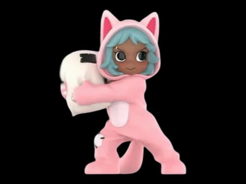 Pop Mart Lil Peach Riot Sleepover Series Frankie-Pillow Fight Figure