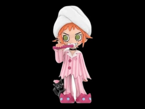Pop Mart Lil Peach Riot Sleepover Series Gigi-Brush Teeth Figure