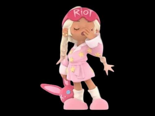 Pop Mart Lil Peach Riot Sleepover Series Poppy-Yawn Figure