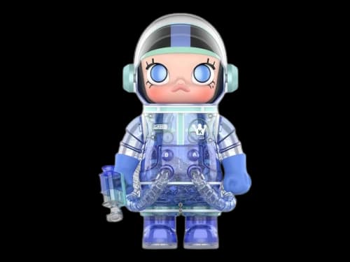 Pop Mart Mega Collection 400 % Space Molly Soft Drink Series Blue Hawaii 400%
