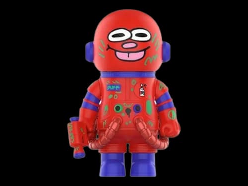 Pop Mart Mega Space Molly 400% Jon Burgerman Space Cadets Series Puff Figure