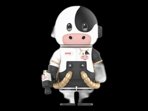 Pop Mart Mega Space Molly x emoji Series Cow on Me 100%
